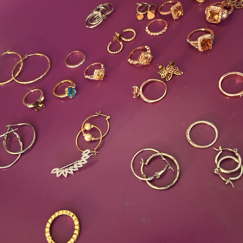 Gold and Silver Earrings with Intricate Patterns